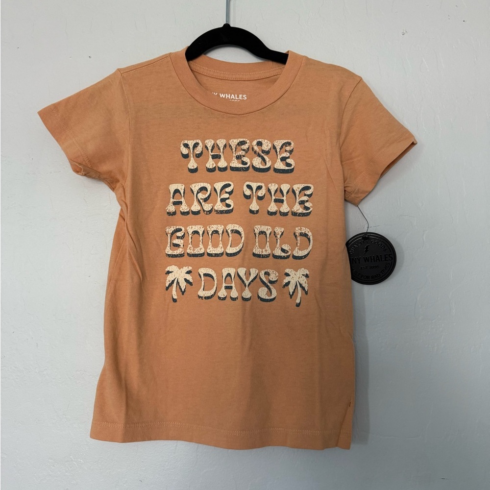 Tiny Whales vintage orange Tee 4T